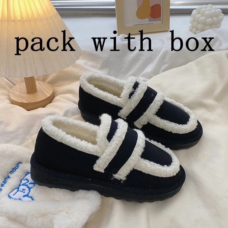 

Лоферы женские с искусственным мехом, плюшевые, Повседневная Теплая обувь, туфли Мэри Джейн, удобная подошва, милые, на зиму