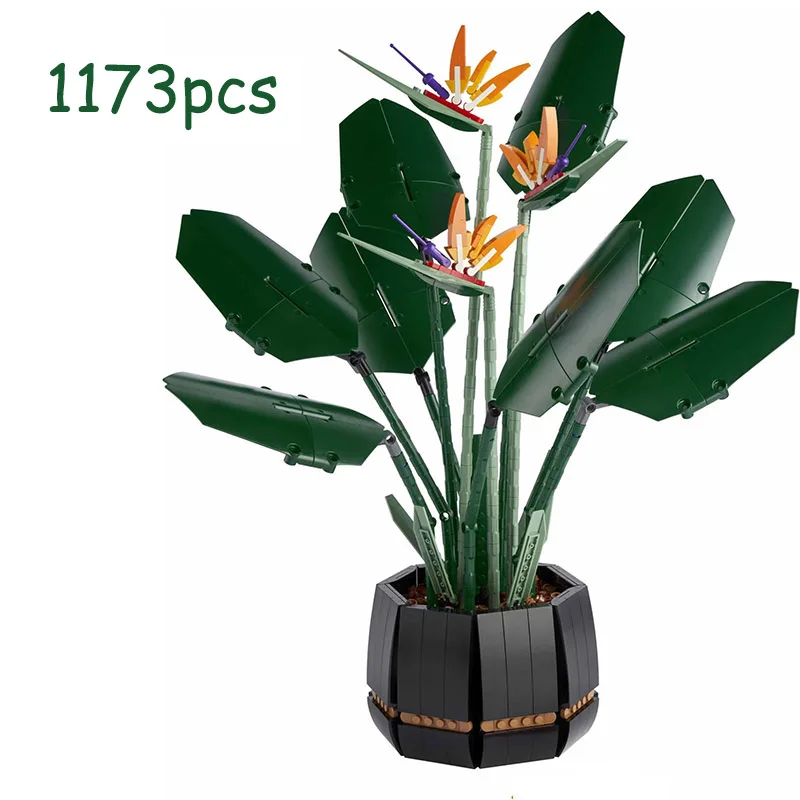 

10289 Paradise Bird Bouquet 1173PCS Rose Building Block Brick Toy DIY Potted Illustration Festival Girlfriend Gifts