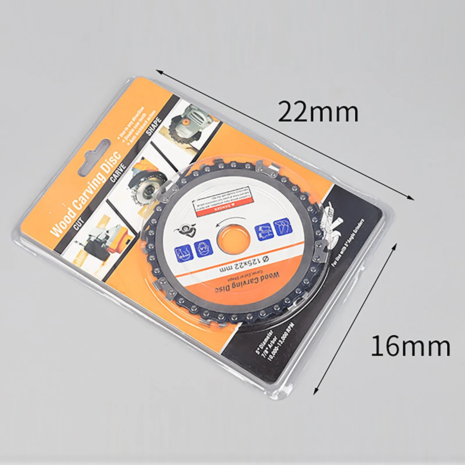 

Grinder Chain Disc Wood Carving Disc Saw Blade 5 Inch For 125mm Angle Grinder 14 Tooth Grinders Carving Tool Wooking Tool