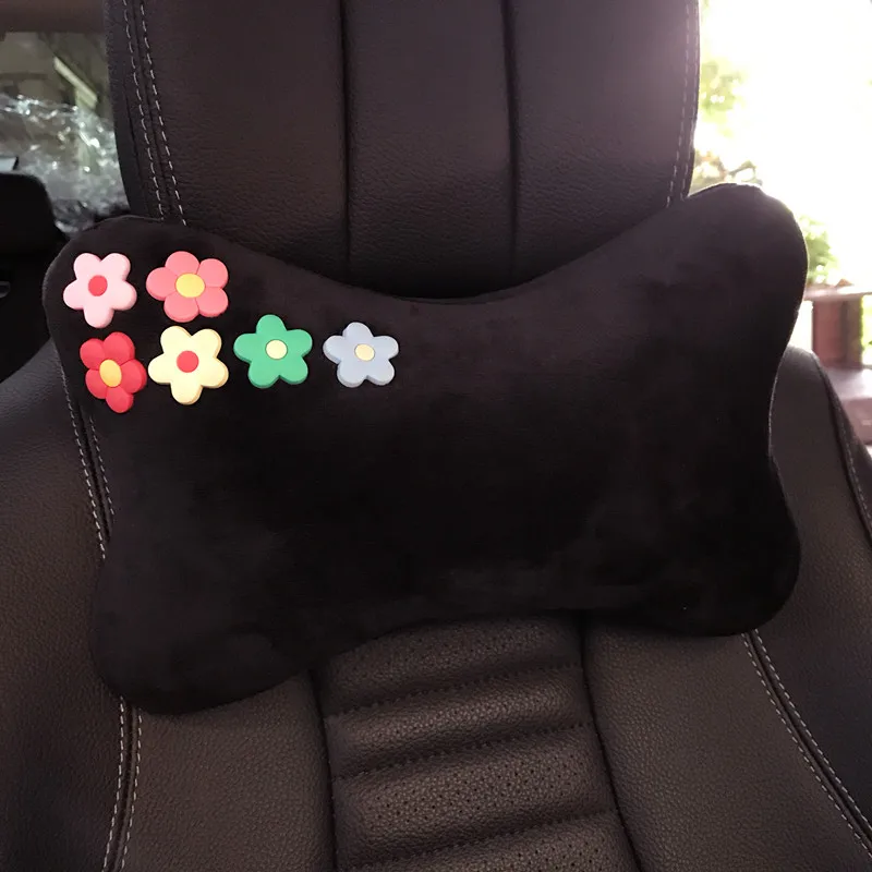 С принтом в виде цветов и авто подушка на шею для автомобиля Безопасность