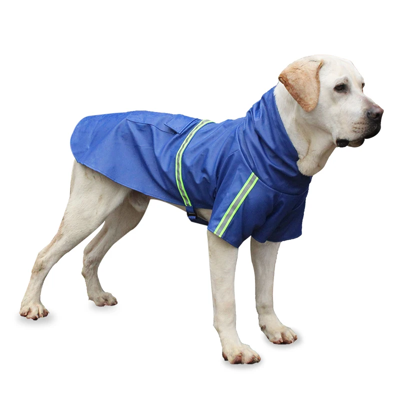 

Dog Hooded Raincoat For Small and Medium-Sized Dogs PU Cape Reflective Poncho Waterproof Clothes For Large Dogs In Rainy Days