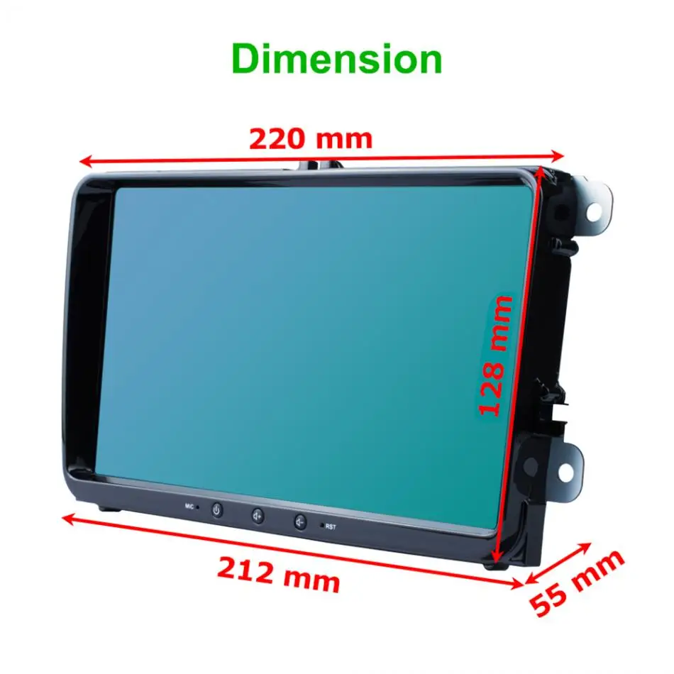 2 DIN 9-дюймовый четырехъядерный Android 8 1 HD цифровой MP5 GPS Navi плеер подходит для Volkswagen VW