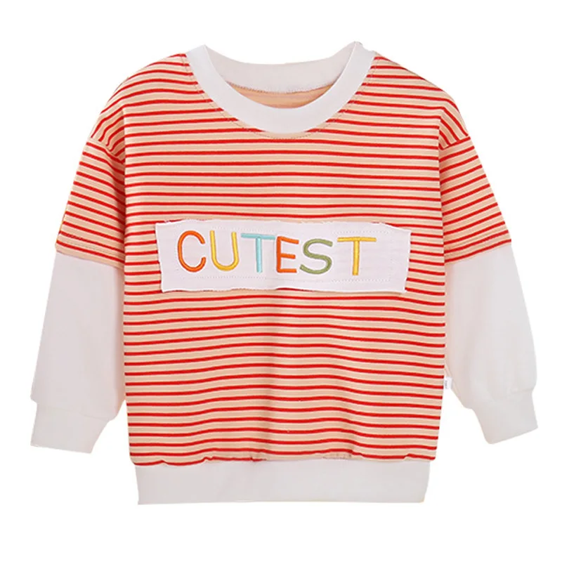 

Children Sweater Clothes Baby Girl Boy Pullover Spring Autumn New Fashion Cotton Splicing Top Kid Long-Sleeve Sweatshirt 3-10Y