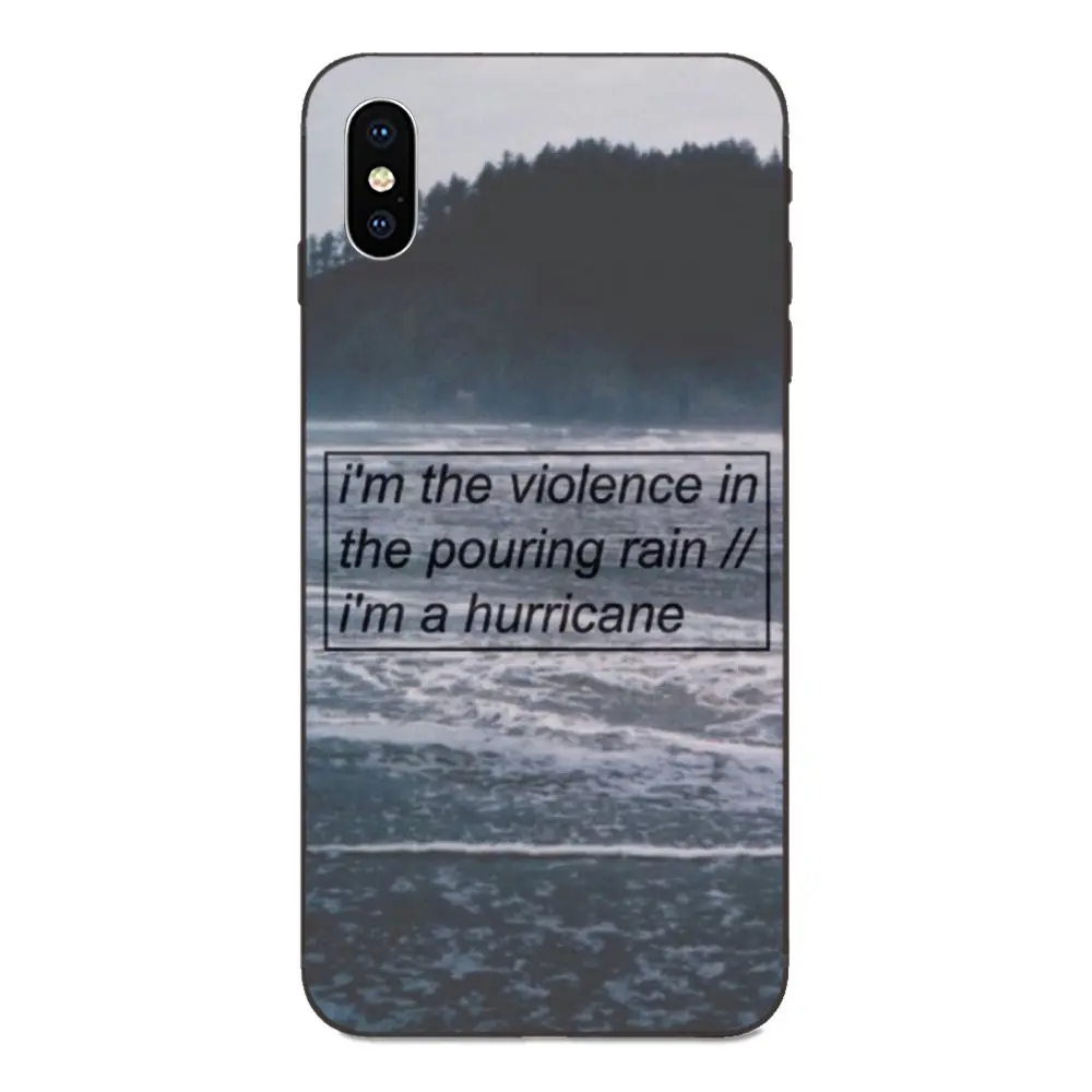 Halsey Hurricane Lyrics TPU Cell Case For Apple iPhone X XS Max XR 4 4S 5 5S SE 6 6S 7 8 Plus |