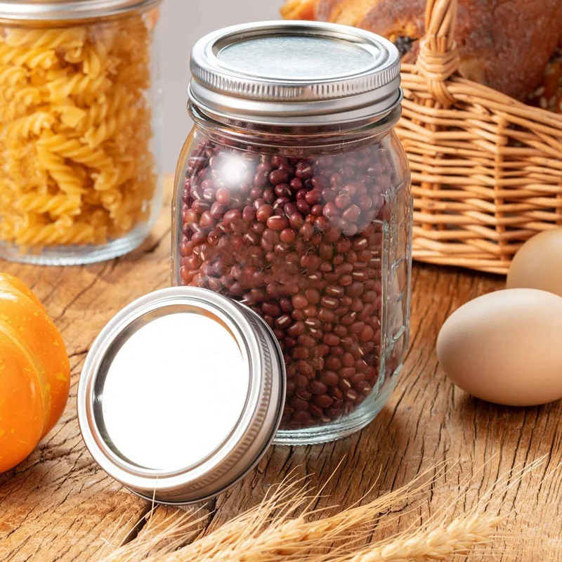 

AAAK -40 Sets Mason Canning Jar Lids Regular Mouth Jar Lids Leak Proof Split-Type Lids and Mason Canning Jar Caps