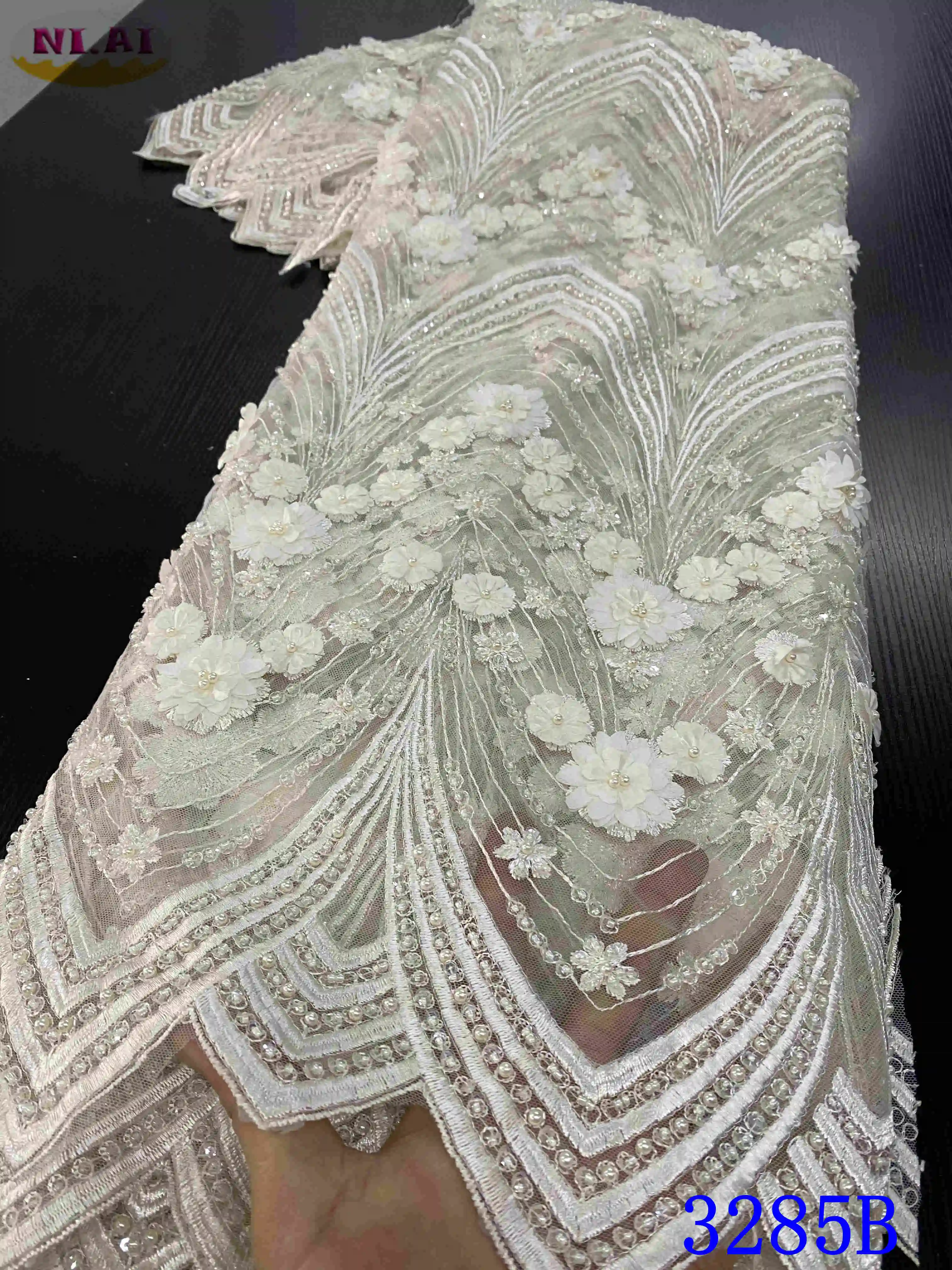 Африканская кружевная ткань NIAI искусственная свадебная 2020 Высококачественная