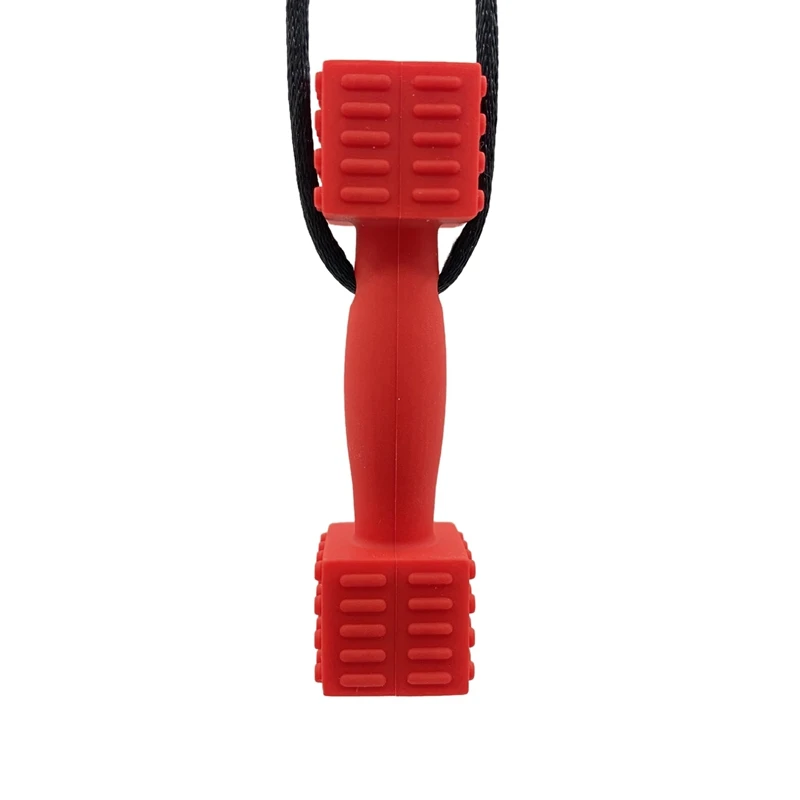 

Dumbbell Pendant Creative Sensual Chew Pendant Necklace Teether Toy Autistic Children Molar Rod
