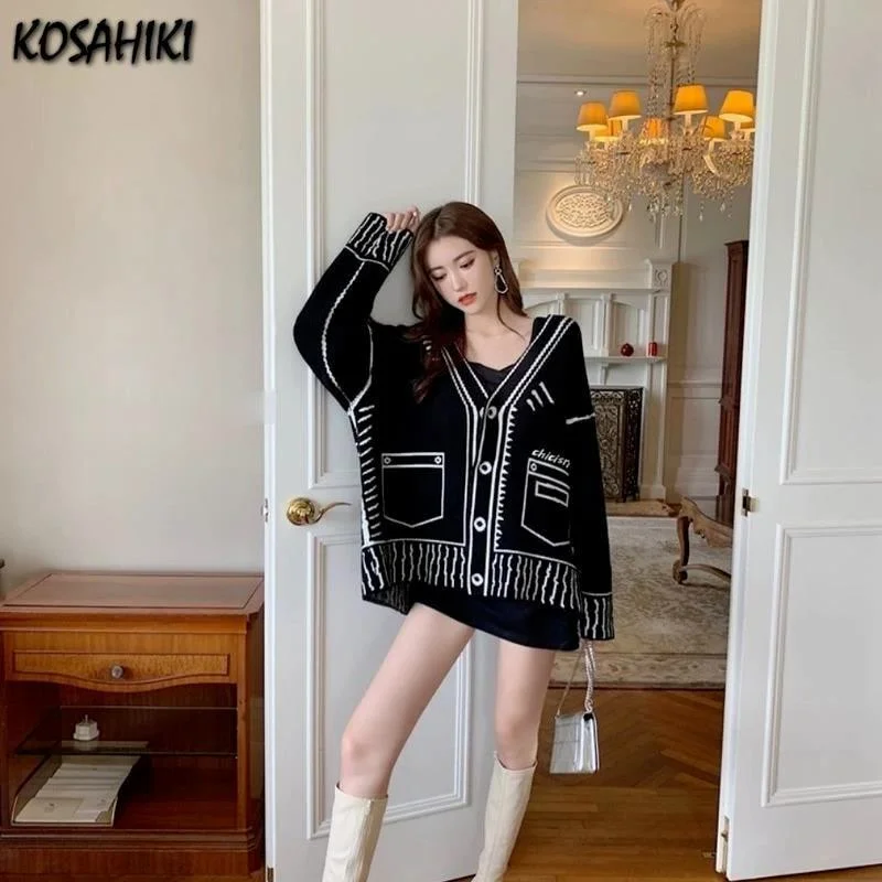 Кардиган женский свободного покроя в полоску жаккардовый |