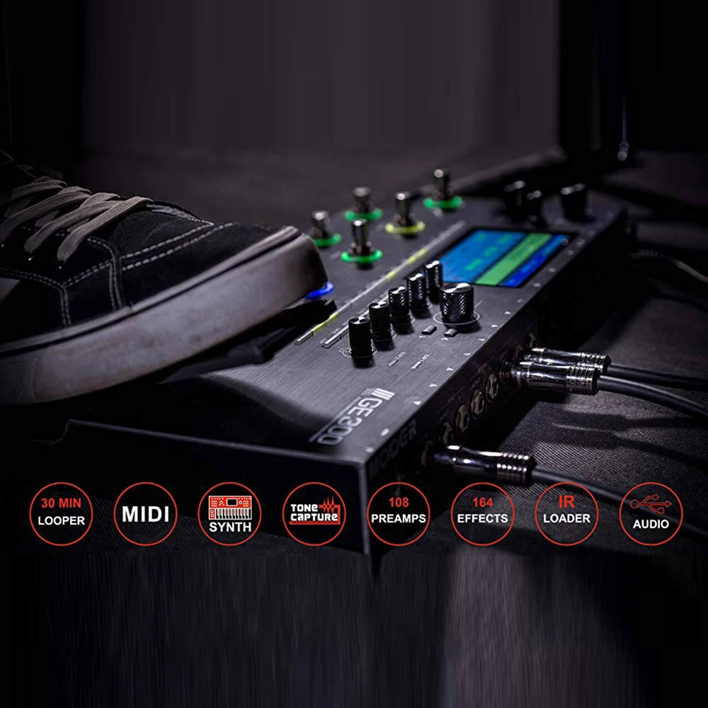 MOOER GE300 Ампер моделирование Синт мульти-процессор эффектов гитарная педаль 108 модели предусилителя 164 циклическая запись эффектов(30 минут