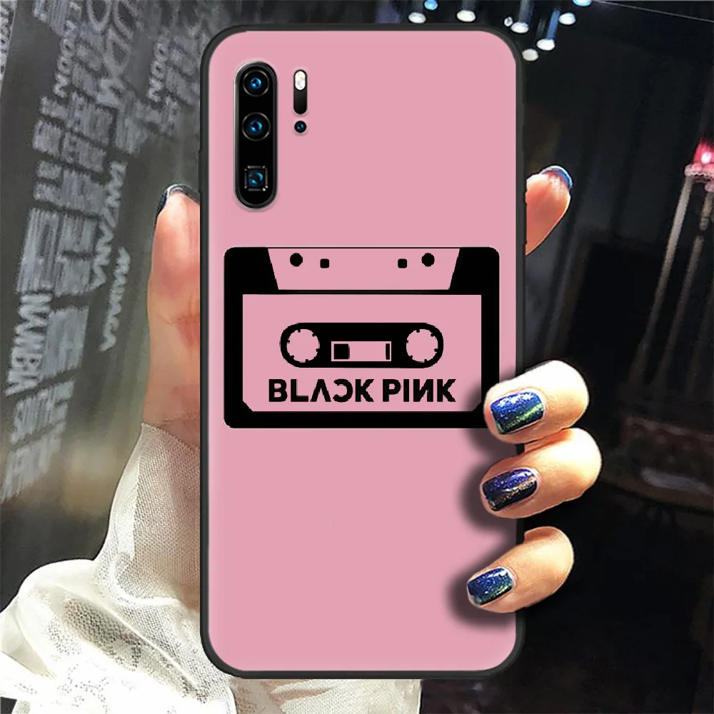 

BLACKPINKS Phone Case Cover Hull For Huawei P8 P9 P10 P20 P30 P40 Lite Pro Plus Smart Z 2019 black Shell Silicone Waterproof