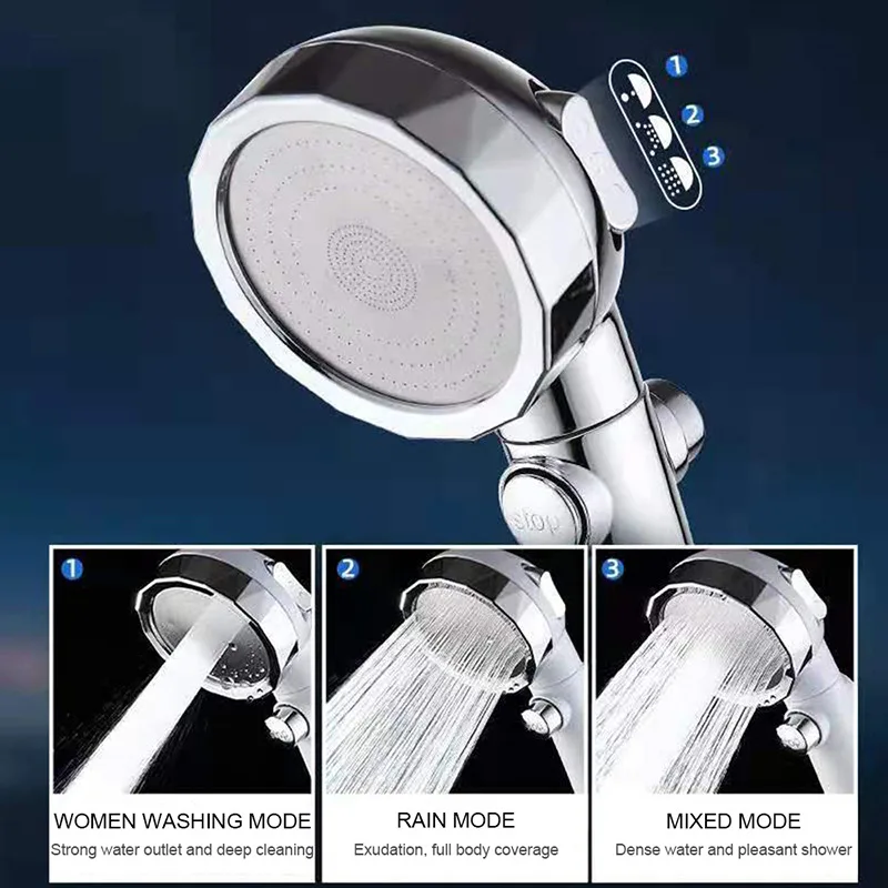 Ручной распылитель для душа 2 режима регулируемый усилитель ручная Лейка бытовая