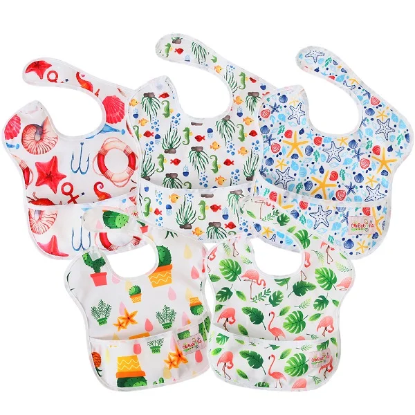 SZY-5pcs-04 5 шт./упак. водонепроницаемые детские нагрудники Infantil кормящая бандана нагрудник Ohbabyka бренд детское питание нагрудник Единорог узоры печать детские вещи - Цвет: SZY-5pcs-04