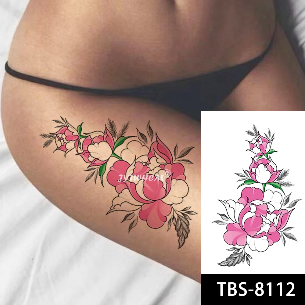 Тату рукава на руку тигр корона король роза цветок тотем водостойкая Временная