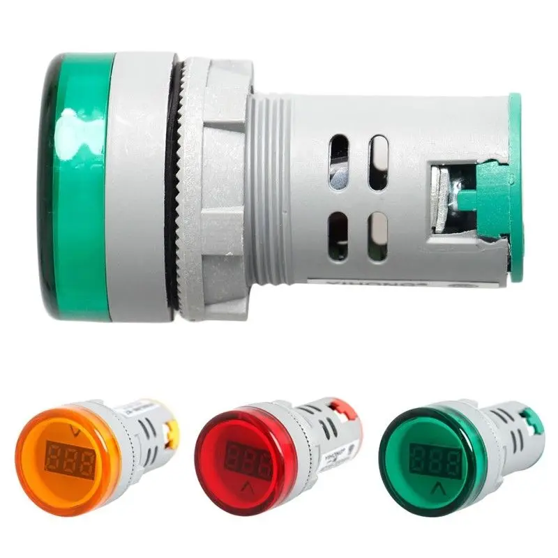 

Цифровой дисплей Вольтметр с подсветкой Combo AC 60V-450V, 1 шт., 22 мм