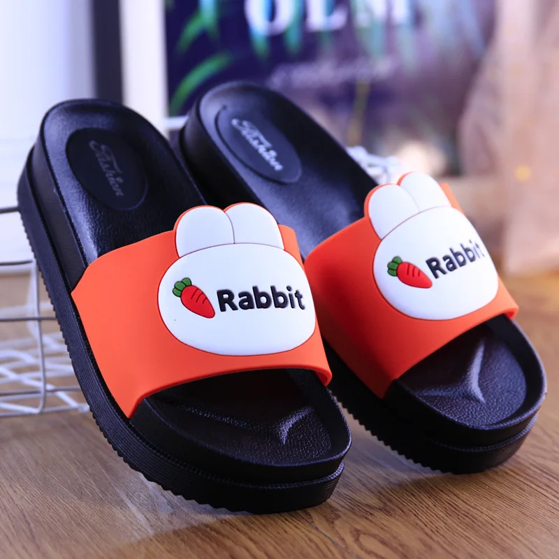 2021 summer Thick bottom The New Slides women shoes Fashion Cartoons Mixed Colors Outside  Shallow Leisure high quality Non-slip