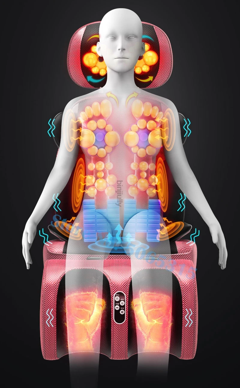 Электрическая Шейная подушка Массажер для позвоночника многофункциональная