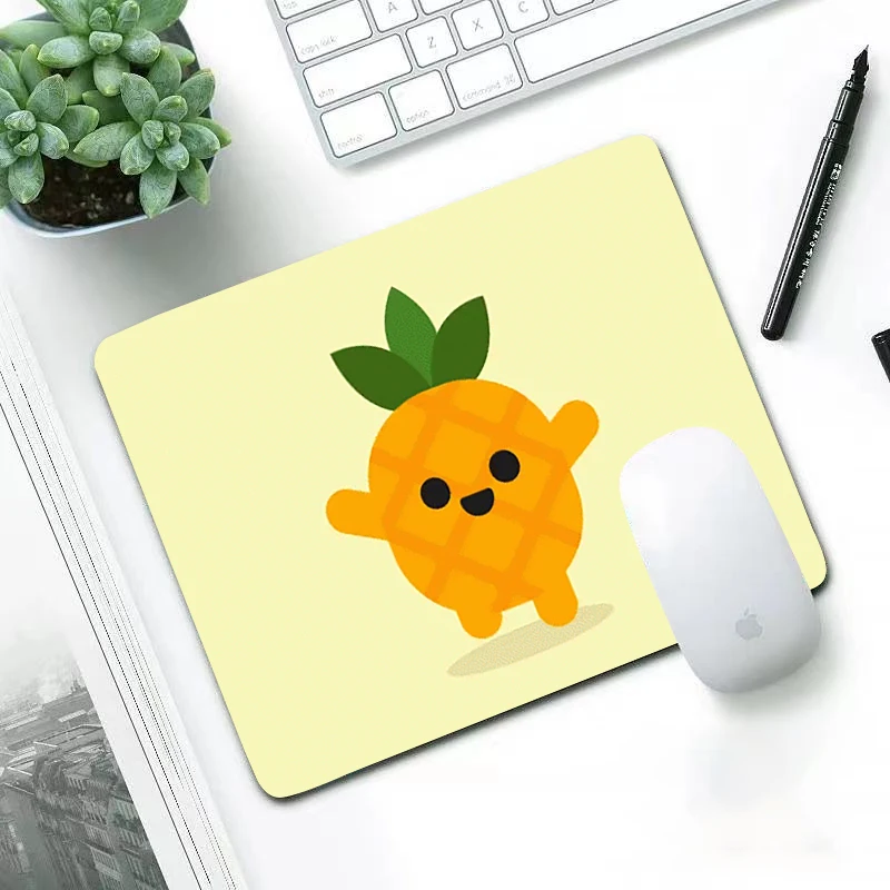 

Cartoon fruit small 22x18cm office leisure edge anti slip washable laptop game mouse pad for girls Fashion Notebook mouse pad