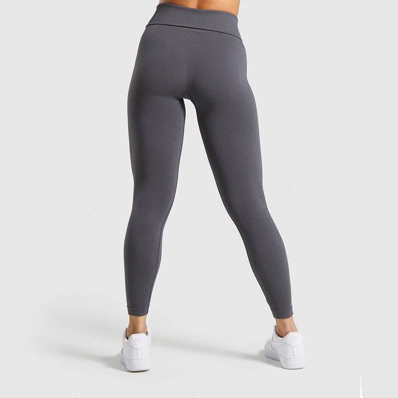 Женские Штаны Для Йоги фитнеса высокая талия Бесшовные Спортивные Леггинсы