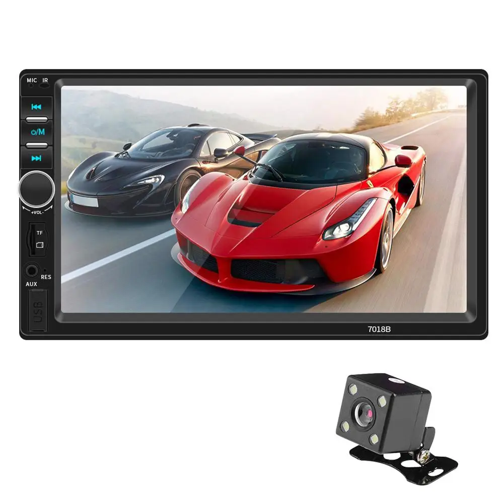 

Car Radio 7in HD Player Touch Screen Video Multimedia Player Mirror Link Car Audio Bluetooth Usb Rear Camera for Android/IOS r22
