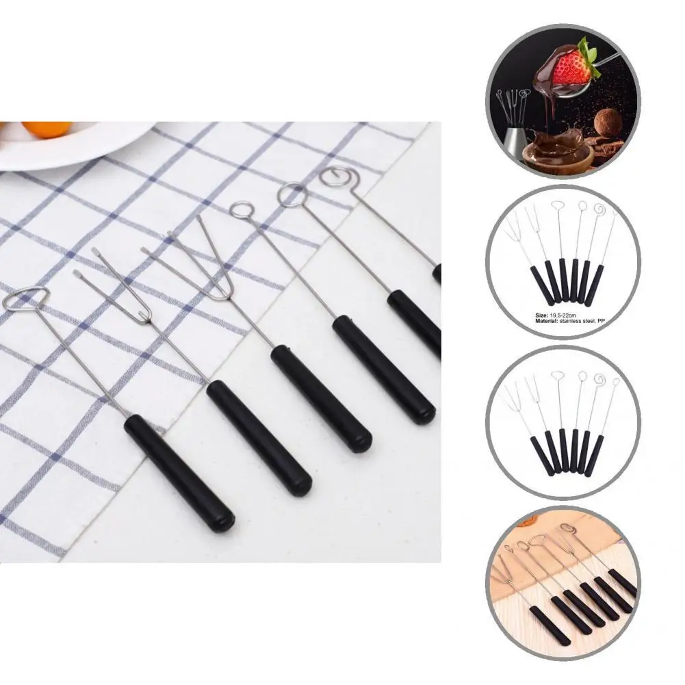 

Decorating Fork Kit Anti-rust PP Plating Coffee Decorating Fork Kit Chocolate Dipping Tool Candy Dipping Tools 1 Set