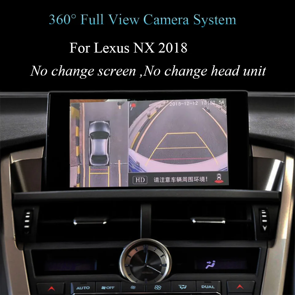 720P aHD камера круглый вид птицы для Lexus NX автомобильный завод HD дисплей Plug and Play