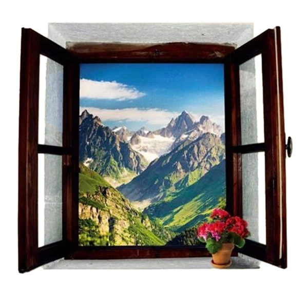 3D картина на окно пейзаж Декор для дома настенная наклейка роспись арт США | Дом и