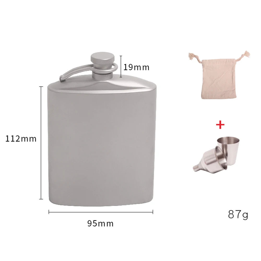 Ультралегкая фляга из 200 мл титана фляжка Алкогольная Кепка бутылка для напитков