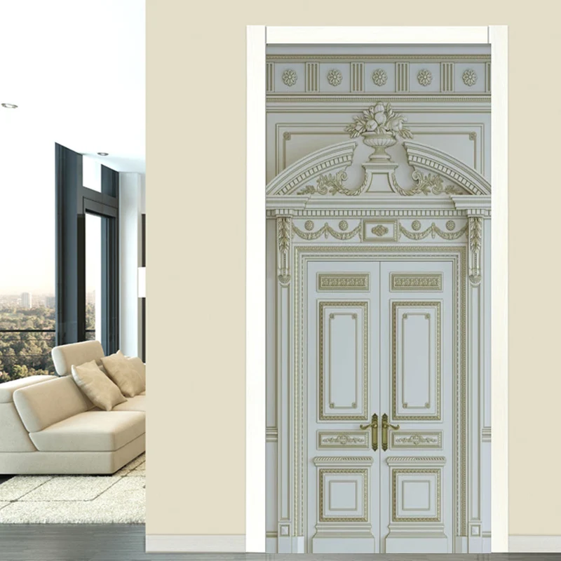 Высококачественная рельефная объемная дверная наклейка с глубокой текстурой