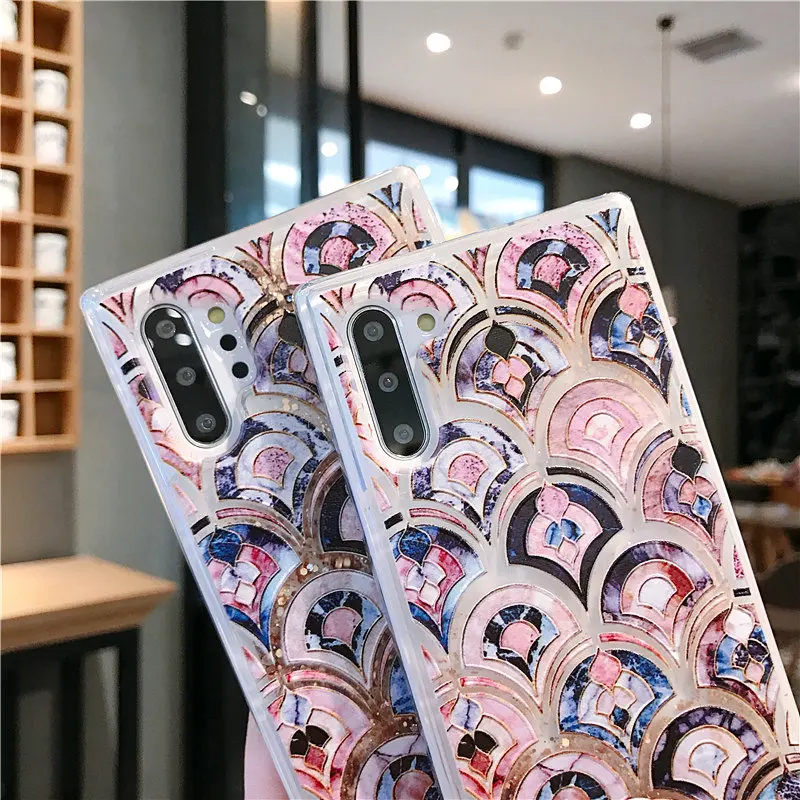 Чехол для samsung galaxy s10 s20 ultra s9 plus s8 Note 8 9 10 pro мобильный телефон с динамической