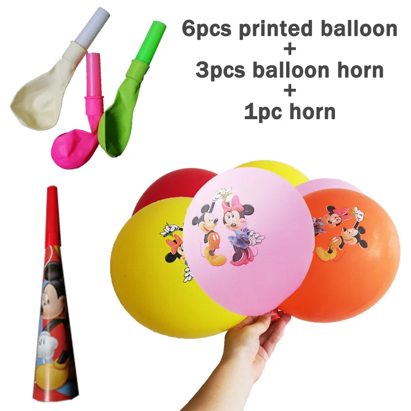 balloon Тема Минни Мауса, украшение для детской вечеринки на день рождения, вечерние принадлежности с Микки Маусом, подарки для вечеринки на день рождения - Цвет: balloon