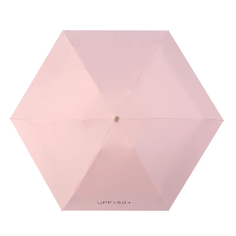 

Flat half-fold umbrella bone sunshade sunscreen vinyl rain umbrella portable pocket umbrella UV protection sun umbrella female