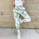 Женские брюки с принтом тай-дай, повседневные спортивные штаны для бега, спортивные штаны, домашняя одежда, S-2XL