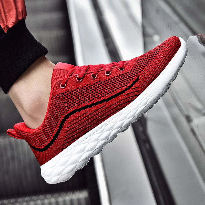 Новые дышащие Для мужчин повседневная обувь Мужская Мужской сетки Tenis Шнуровка
