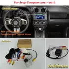 Камера заднего вида yeshiбация для Jeep Compass 2011  2016-наборы резервных камер заднего вида RCA и совместимый оригинальный экран