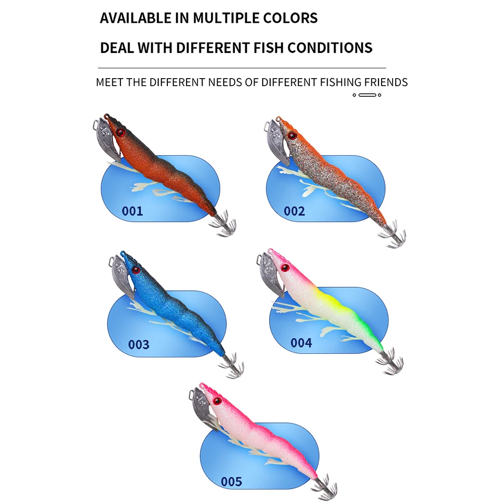 Кальмары крюк деревянная креветка приманки светящееся ваша кожа ног станет