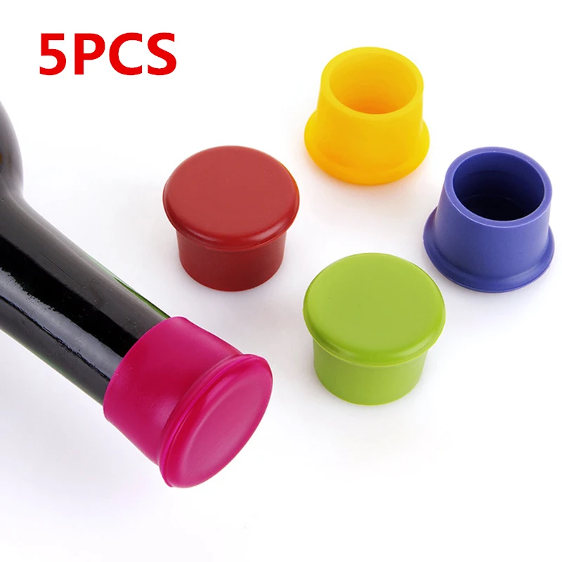 5 шт. силиконовые пробки для бутылок вина|Пробки вина| |