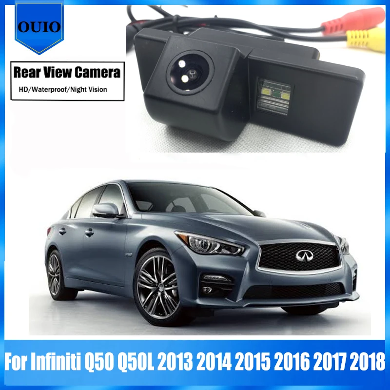 

HD камера заднего вида для Infiniti Q50 Q50L 2013 2014 2015 2016 2017 2018 ночное видение Водонепроницаемая парковочная камера заднего вида
