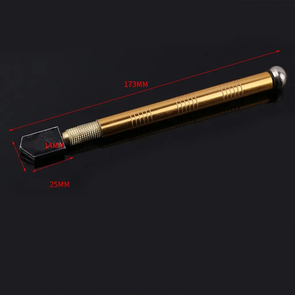 

Professional Metal Handle Steel Glass Rhinestone Self-lubricating Oil Feed Tipped Glass Cutter Cutting Craft Glazing Tool