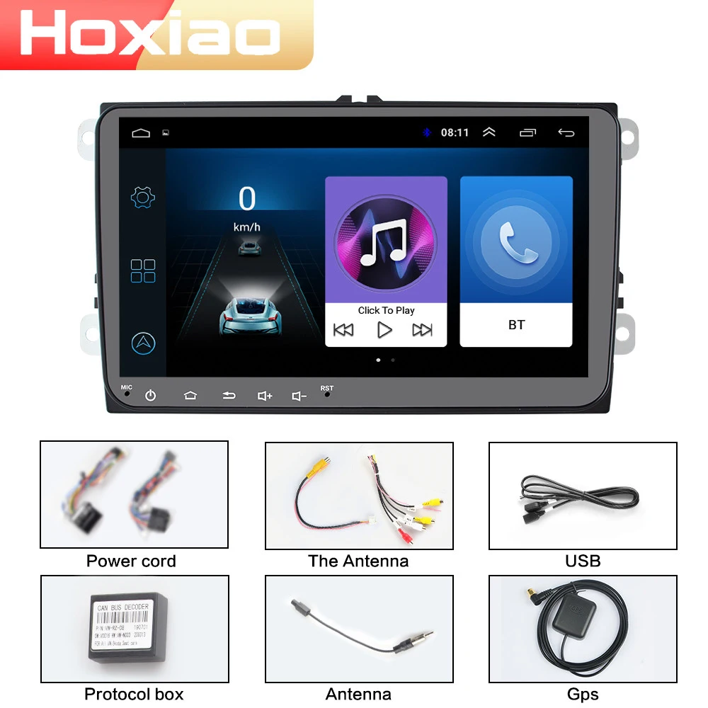 Автомагнитола 2 Din мультимедийный плеер Android 8 1 для VW Volkswagen Golf Polo Tiguan Passat b7 b6 Skoda Octavia