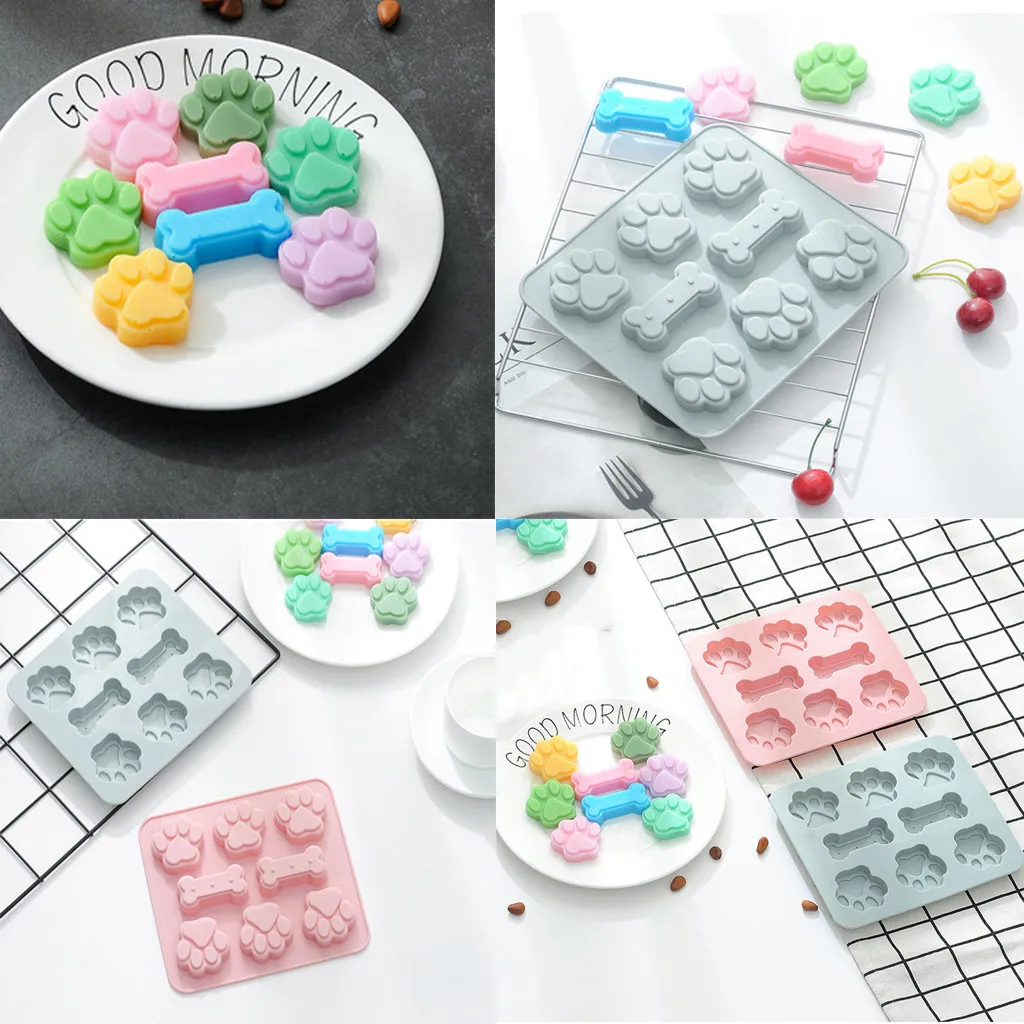 Щенок Собака Paw силиконовые формочки для печенья шоколадная форма льда