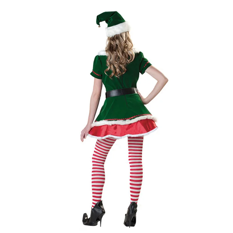 

2020 Christmas Santa Cosplay Costume Noble Dress Suit With Hat Party Carnival Clothes Adult Men Women Happy New Year