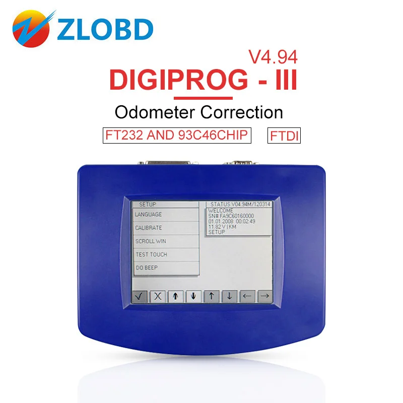 FTDI Топ DHL v4.94 digiprog iii коррекция одометра Digiprog 3 Пробег коррекция инструмент Программист Полный V4.94 Digiprog3
