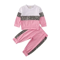 lioraitiin 2pcs 0 5 years fashion baby girl toddler kids outfit clothes leopard sweatshirt pants trousers girl autumn clothing