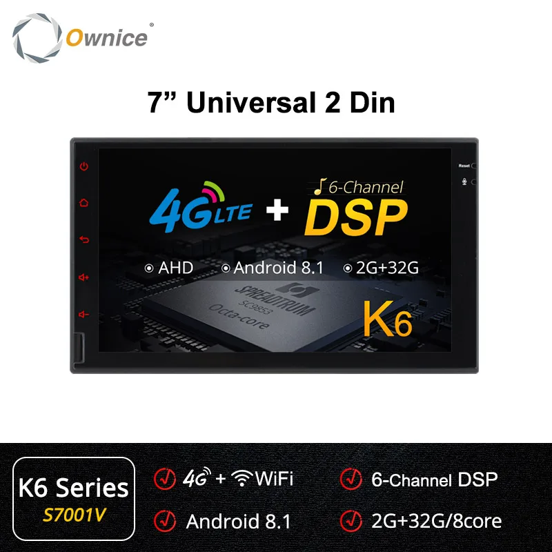 Ownice K1 K2 K3 Octa 8 ядерный Android 2G ram 32GB rom поддержка 4G LTE SIM сетевой Автомобильный gps 2 din универсальный автомобильный Радио dvd-плеер - Цвет: S7001 K6