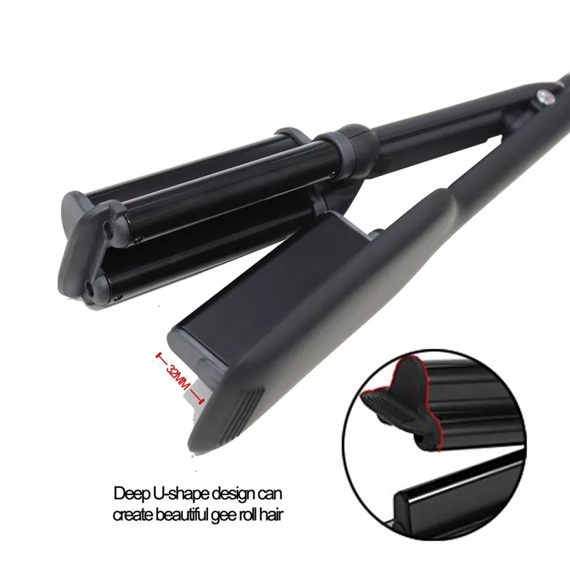 Плойка для завивки волос 2 бочки с большой волной автоматическая завивка шина