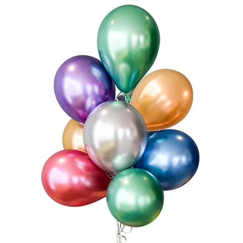 

10pcs 12'' NEW Metallic Latex Balloons Thick Metal Chrome Ballon Wedding Decoration Baloon Birthday Party Decorations Adult