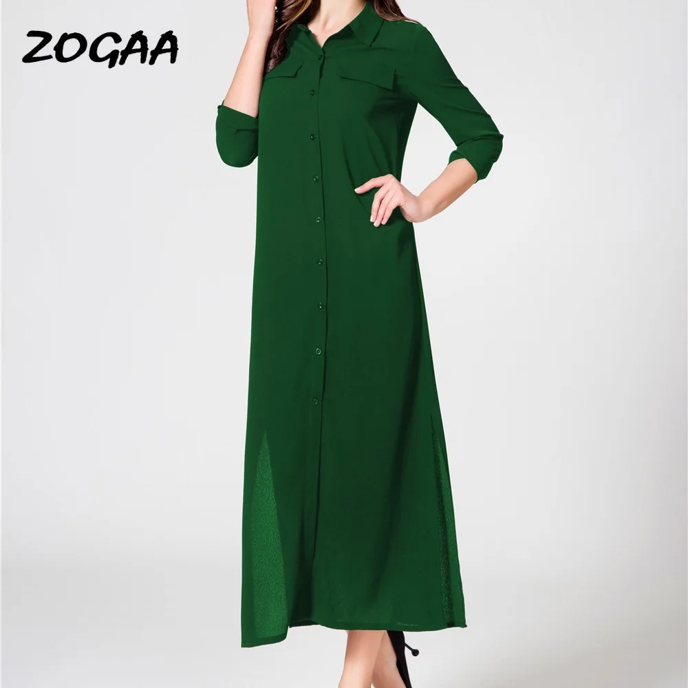 Женское платье макси ZOGAA летнее повседневное пляжное платье-футболка вечерние