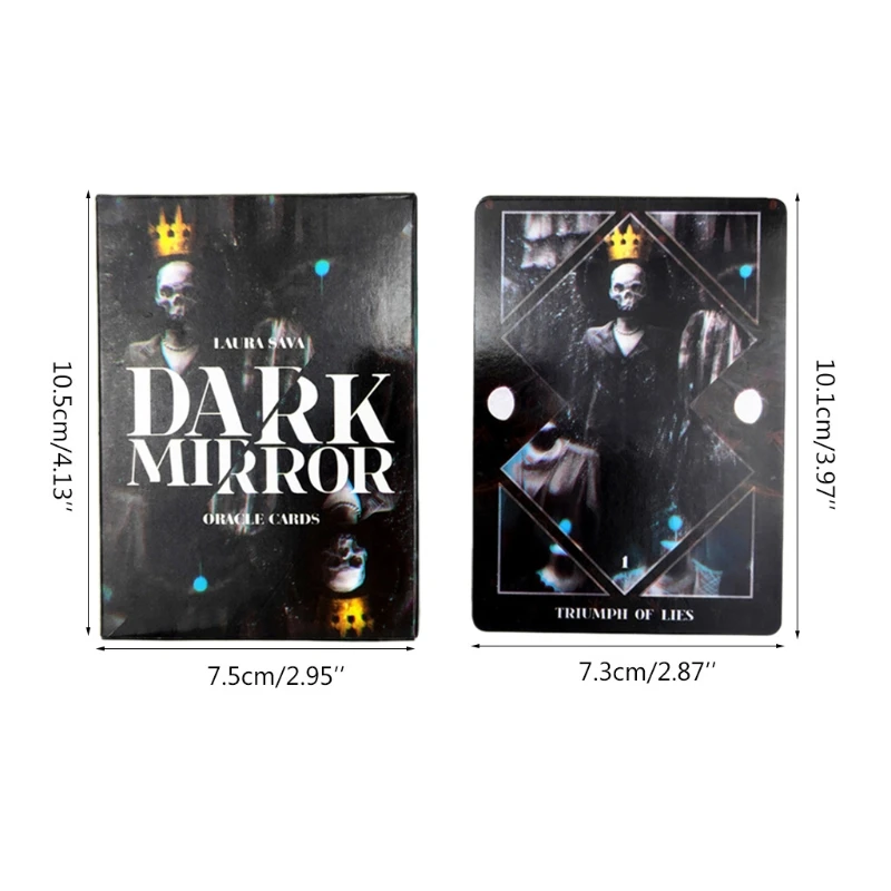 

Dark Mirror Oracle Cards 32 Cards Deck Tarot Family Party Board Game Tarot Cards Tarot Deck