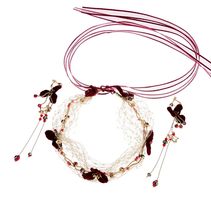 

1PC Aestheticism Bridal Wedding Bridesmaids Handmade Corolla Classic Delicate Earrings Retro Women's Hair Accessories HeadWear