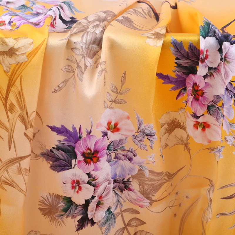 

108cm wide silk stretch satin fabric meter 19 mm printed silk fabric satin soft dress shirt fabric wholesale silk cloth